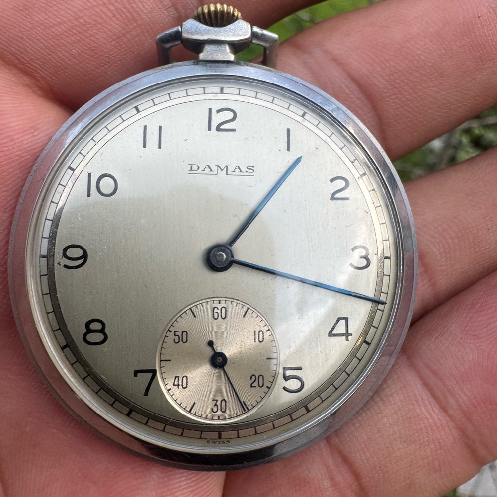 Rare Antique Beguelin & Co. Damas Silver 15 jewel Pocket Watch 🔥